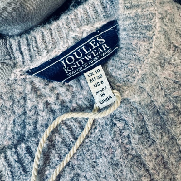 Joules Knitwear “Sorcha” Light Grey Sweater – Size US 6 / UK 10 / EU 38 - Picture 10 of 15